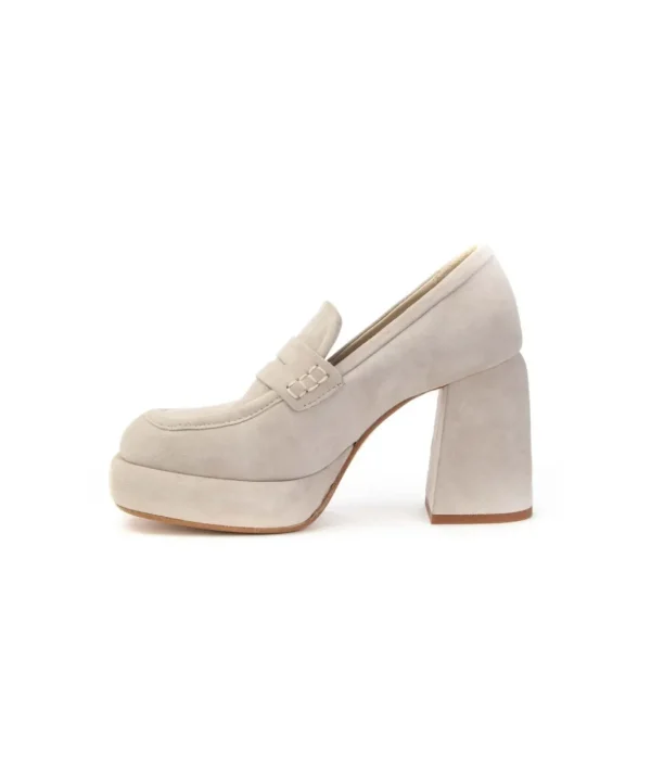 Curiosité 2282 Mocassino in camoscio Plateau Donna