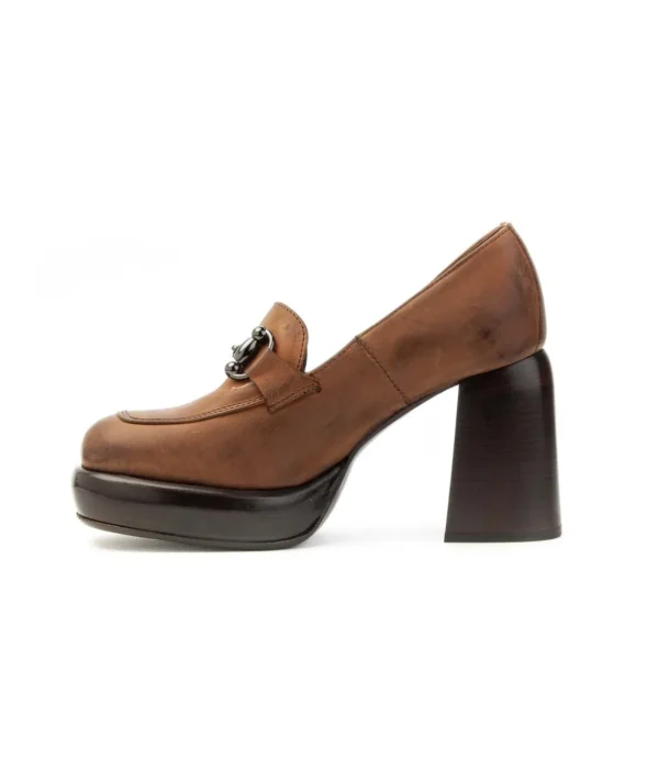 Curiosite` scarpe 2139 Mocassino Morsetto con plateau donna