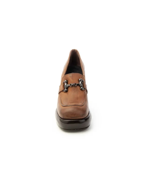 Curiosite` scarpe 2139 Mocassino Morsetto con plateau donna