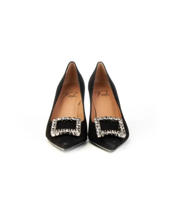 Decolte' pumps Roberto Festa Lilly camoscio e accessorio Bijoux