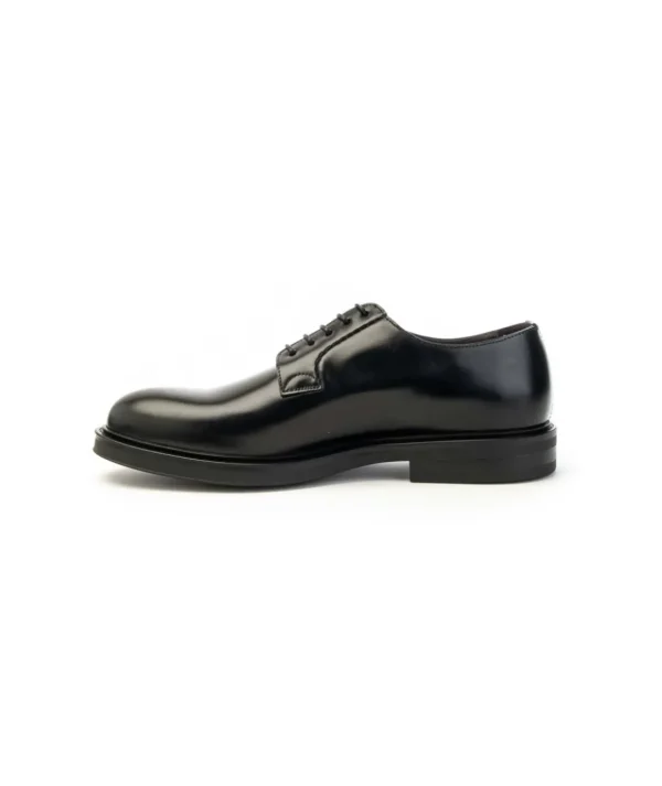 Derby Green George in Pelle Spazzolata Nero Uomo