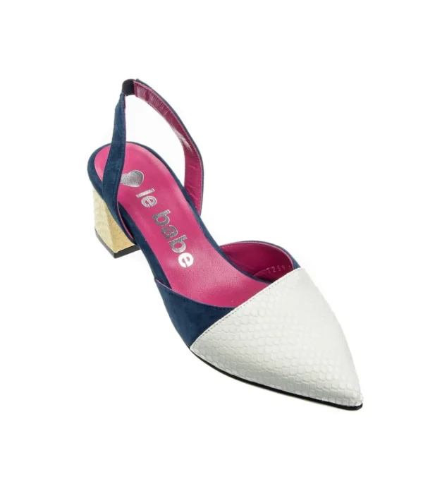LE BABE 1259 SLINGBACK STAMPA PITONE 5CM