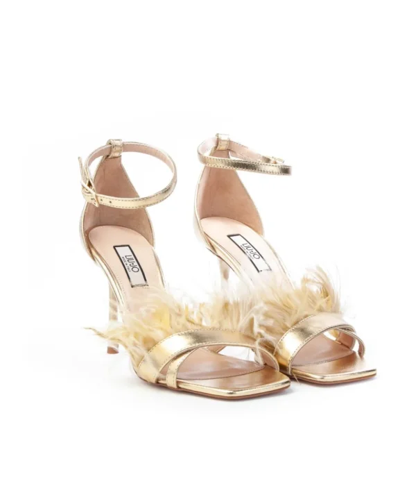 Liu Jo Milano Sxx621p0291 Camelia 2 Sandalo Con Piume