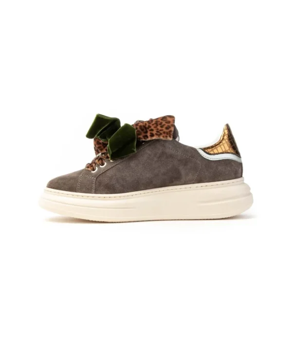 Melinè Sneaker Bi661f Var393 in camoscio Donna
