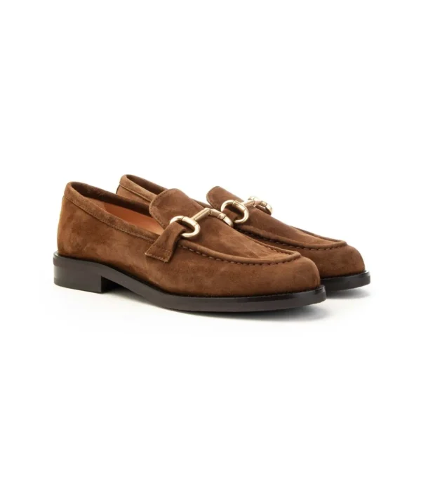 Mocassino camoscio Franco Russo 8002s donna leone shoe fosinone