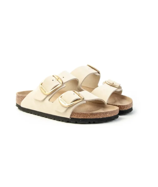 Sandali Birkenstock Arizona 1026585 Big Buckle nubuk Ecru