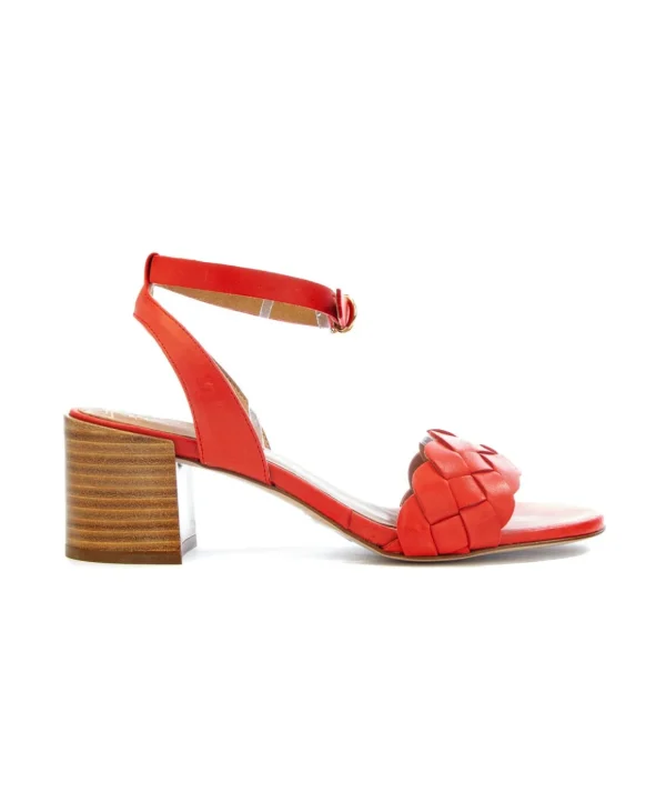 Sandalo con fascia intrecciata e tacco 6 cm Pedro Miralles 17156 Donna