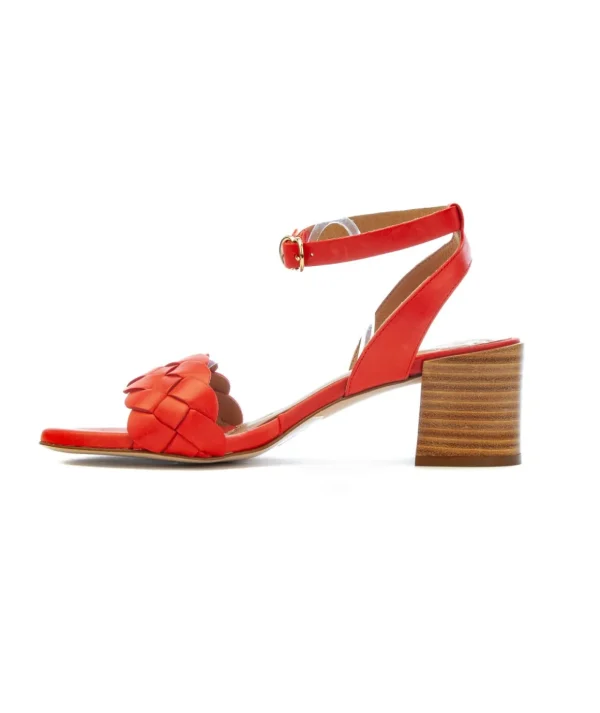Sandalo con fascia intrecciata e tacco 6 cm Pedro Miralles 17156 Donna