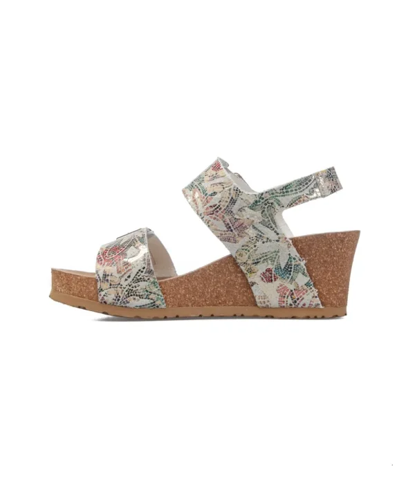 Sandalo con zeppa 6 cm a due fasce Mephisto Lissandra Donna