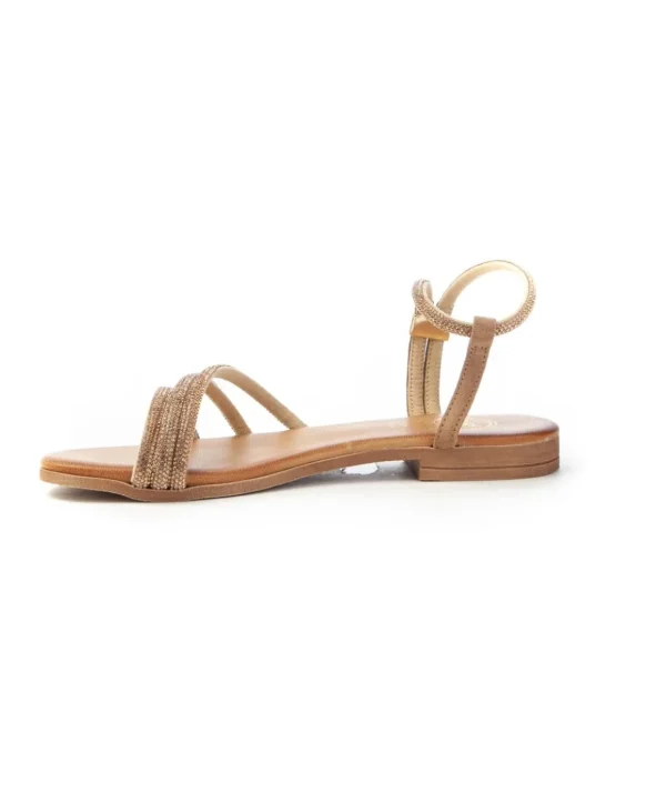 Sandalo in camoscio con strass 18+ 8181 Donna