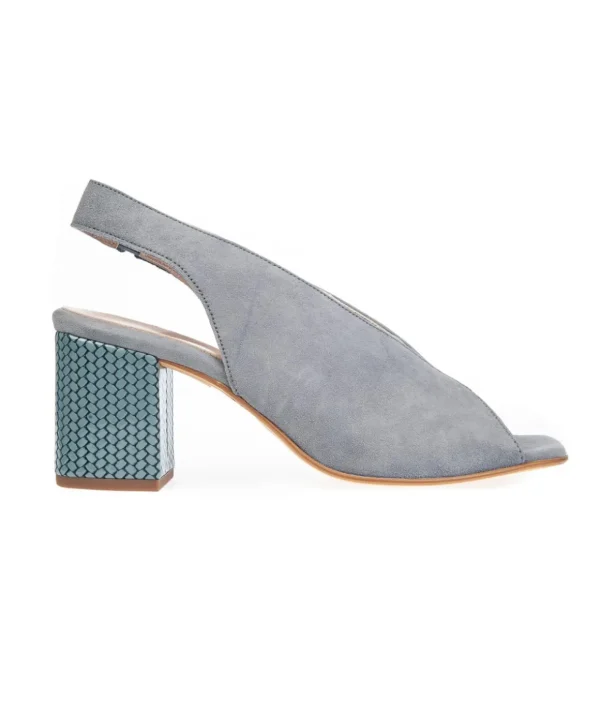 Sandalo in camoscio tacco 8 cm 5259 T80 Donna