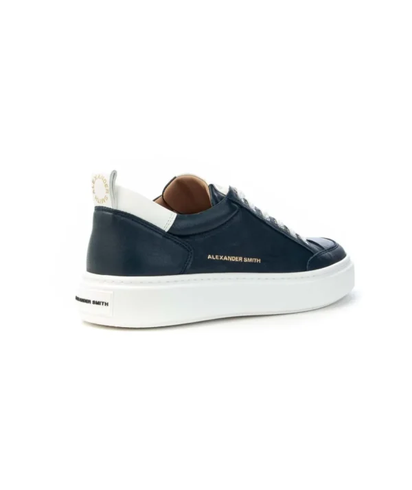 Sneaker ALEXANDER SMITH Bond Man White Blue con tacco basso 3 cm Uomo