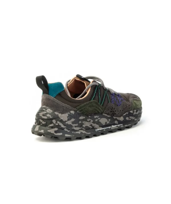 Sneaker Flower Mountain Washi Man 2017843011b74 con lacci Nero Antracite
