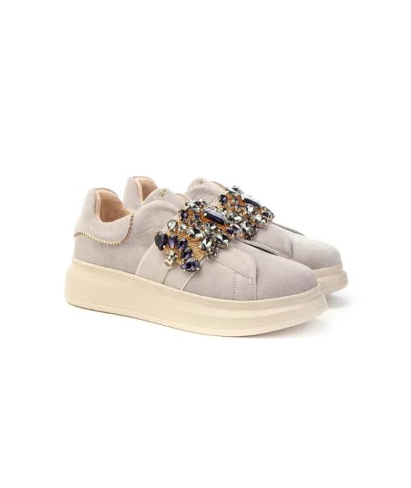 Sneaker Juliette Tosca Blu Sf2401s018 Slip On Fascia Strass