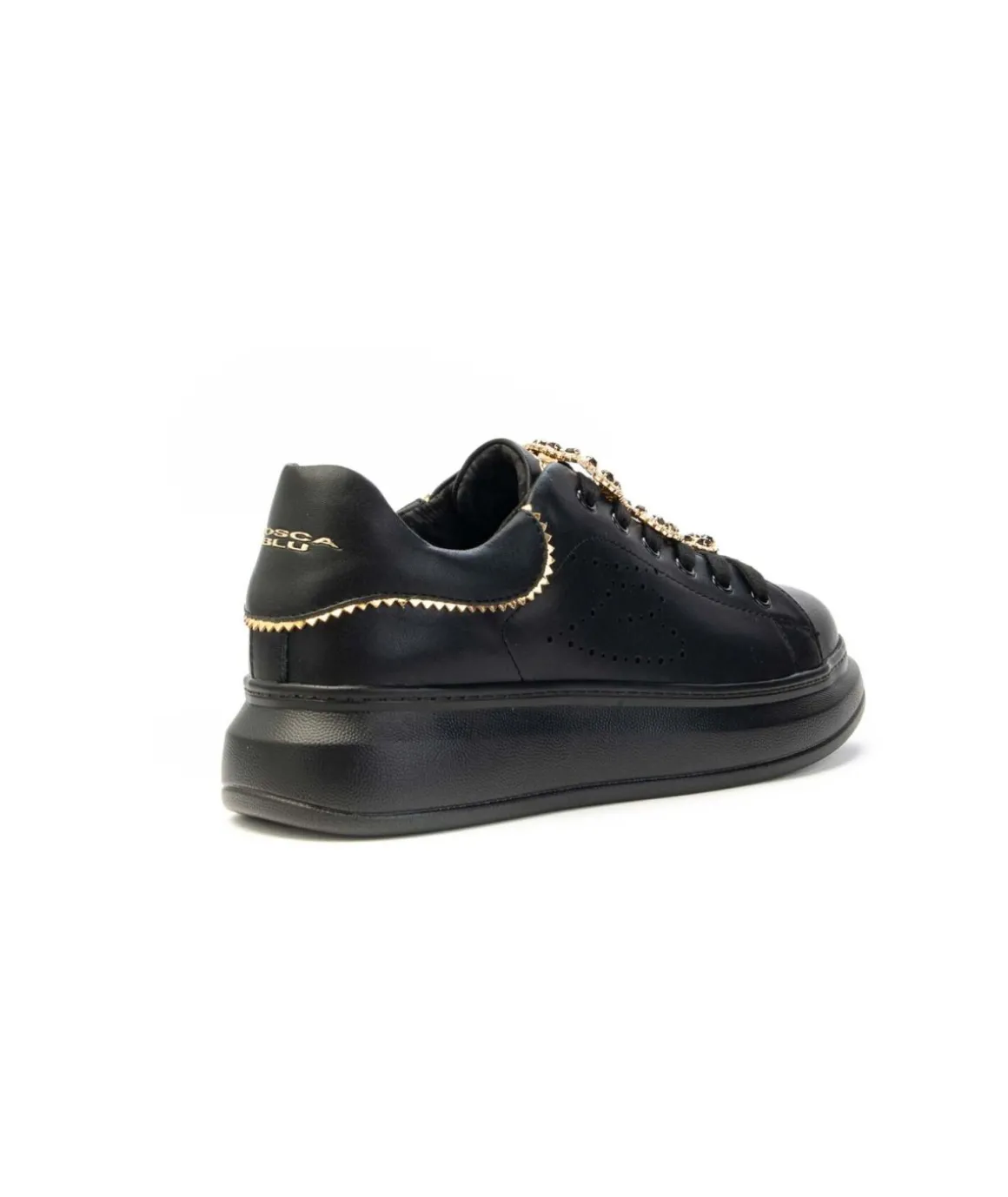 sneaker_juliette_tosca_bl_2-2.webp Sneaker Juliette Tosca Blu Sf2401s009 Con Accessorio Snake In Strass