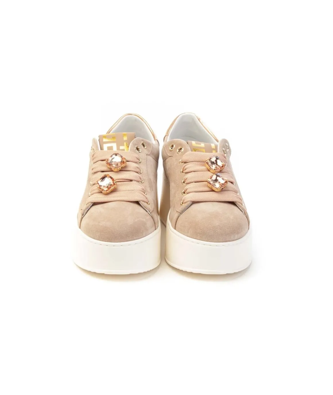 sneakers_gio_in_camoscio__4.webp Sneakers GIO+ in camoscio rosa con charms gioiello Donna
