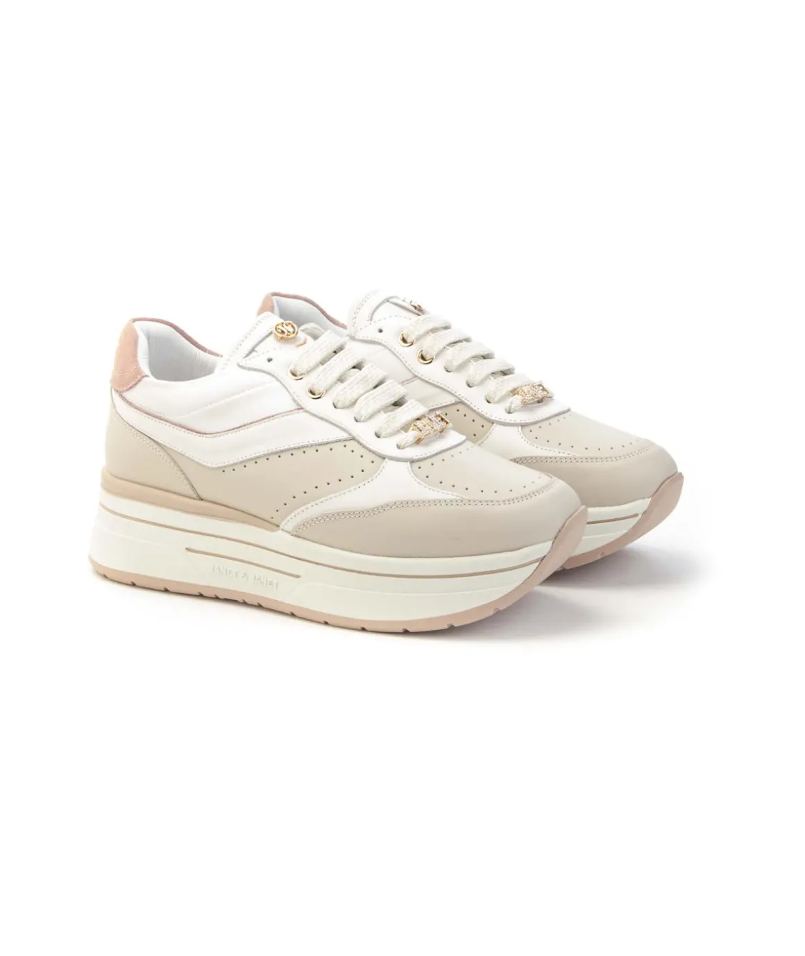 sneakers_janet__janet_j_v_0.webp Sneakers JANET & JANET J020 VENEZIA con Zeppa e Accenti Metallici Donna
