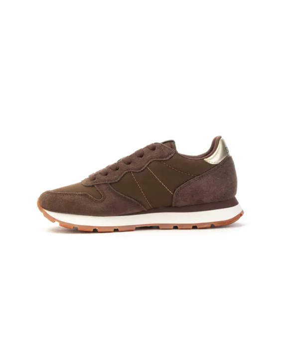 Sneakers Sun68 Z44202 Ally Gold Silver in pelle scamosciata Donna