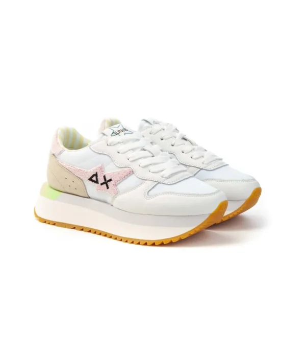 Sneakers SUN68 Z35215 BIG STARGIRL SPONGEE con platform Donna
