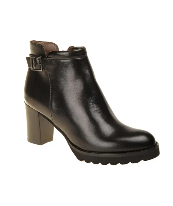 :Tronchetto in pelle nera con cinturino Calpierre Donna